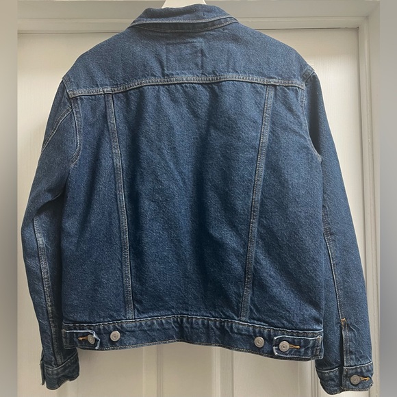 Levi's Blue Denim Jacket with Brown Faux Fur Collar - Picture 2 of 8